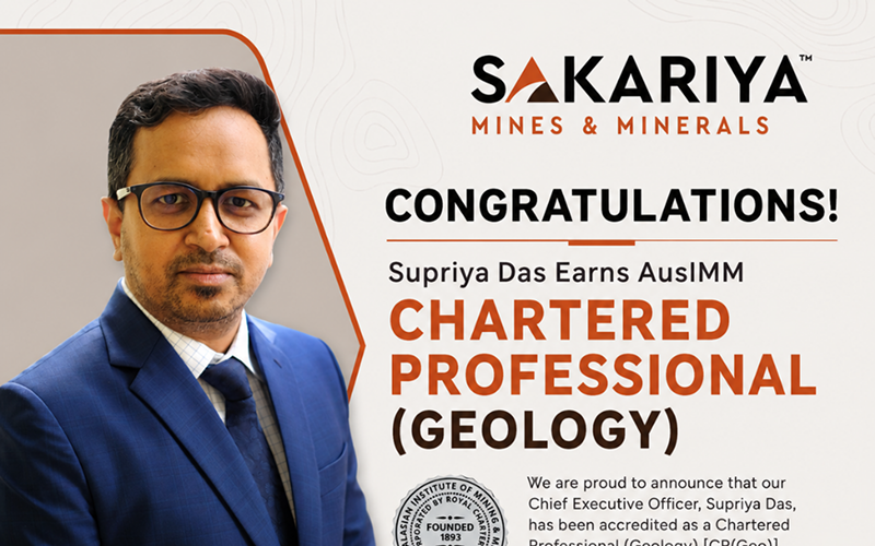 Our CEO Mr. Supriya Das Earns AusIMM Chartered Professional (Geology) Accreditation