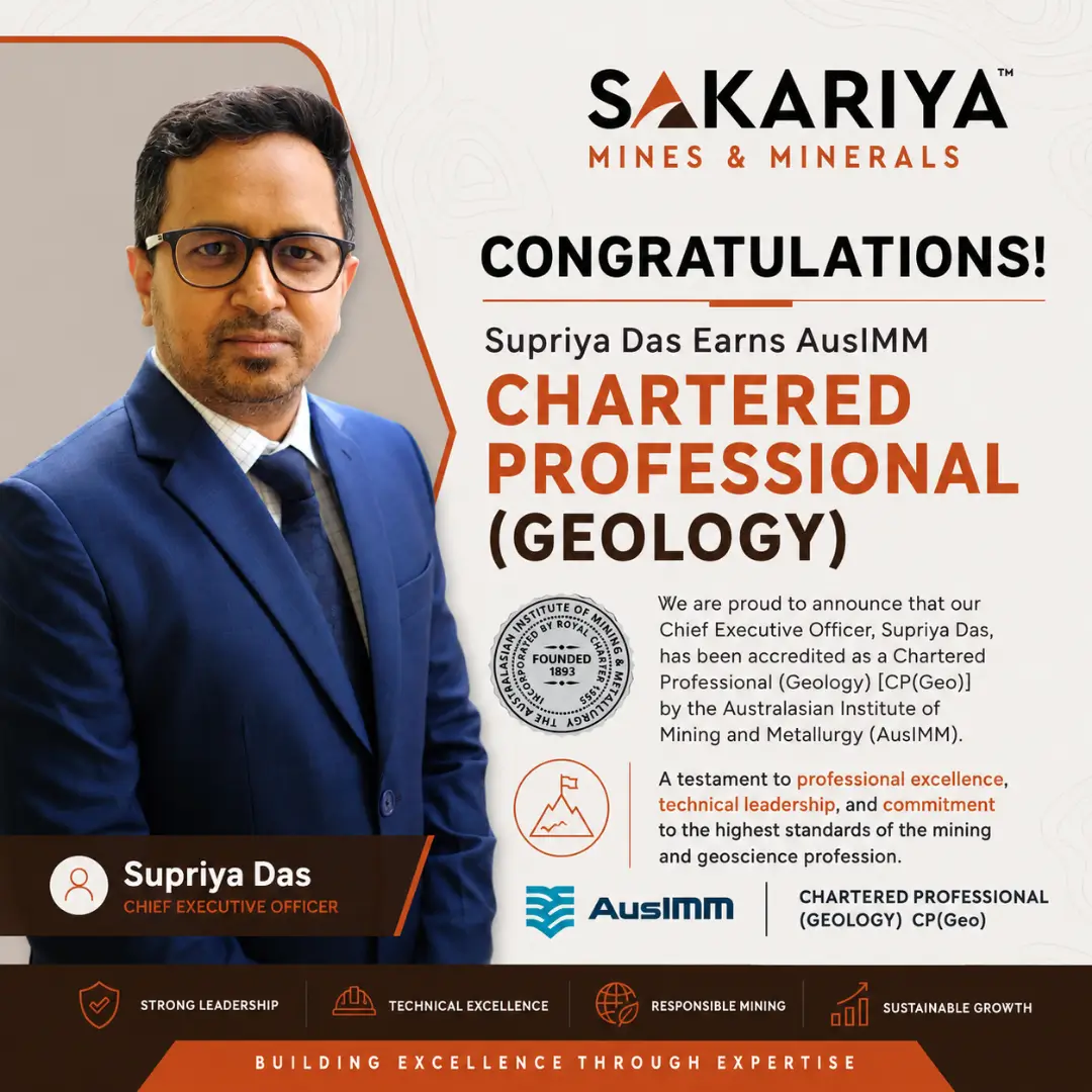 Our CEO Mr. Supriya Das Earns AusIMM Chartered Professional (Geology) Accreditation